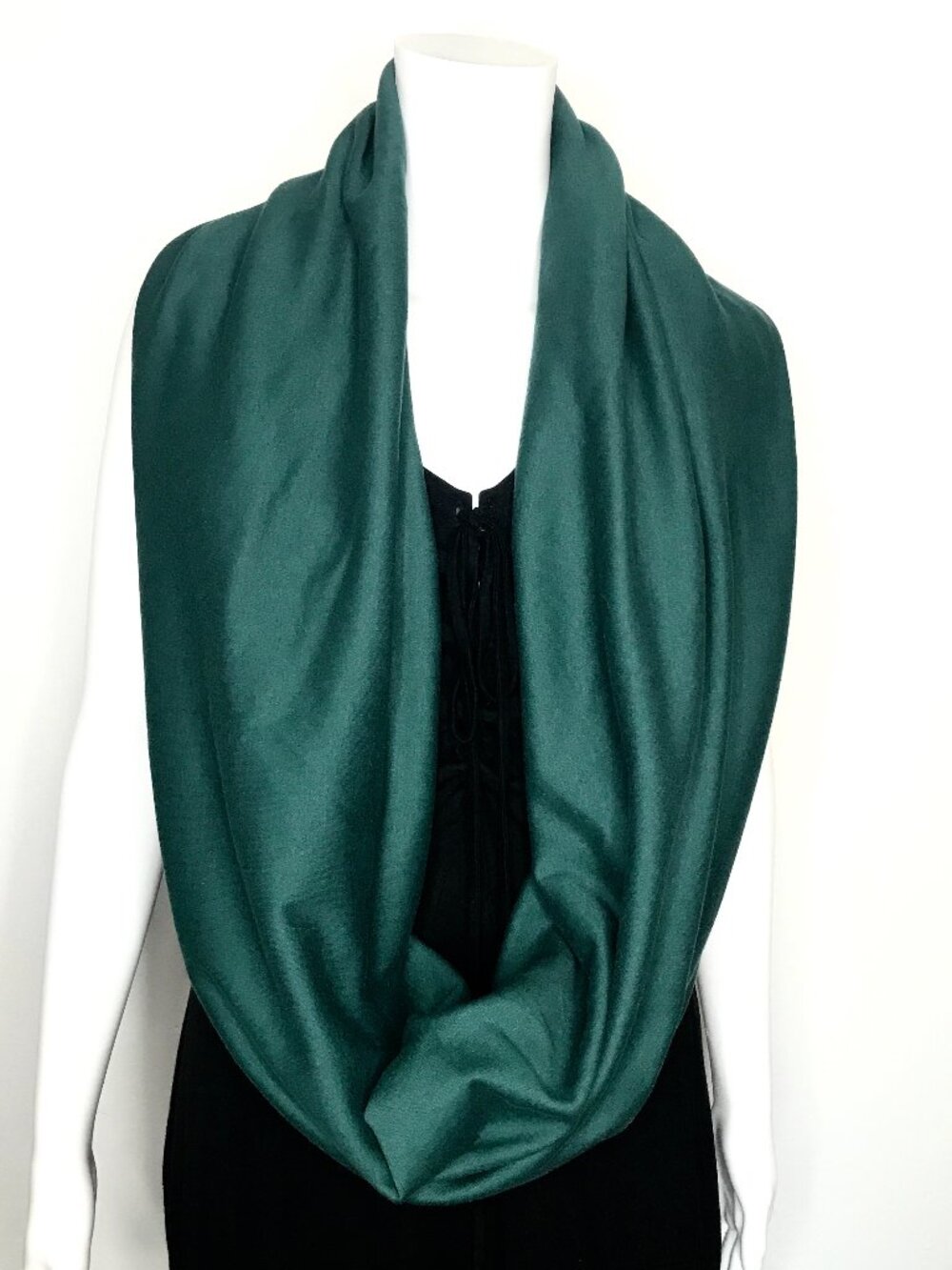 NEW Green Cotton Infinity Scarf Circle Head Oversized American Wrap Warm Apparel